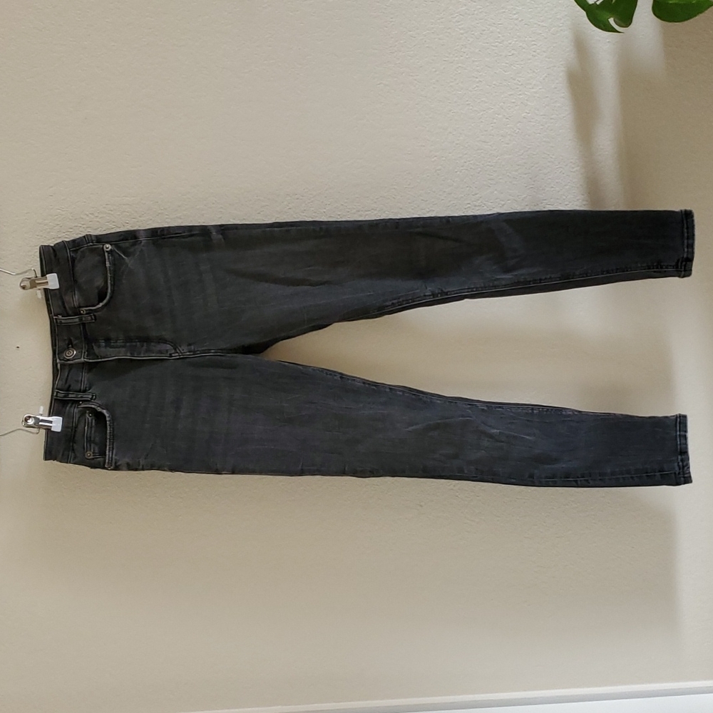 Zara High Waist Skinny Black Jeans Size 6